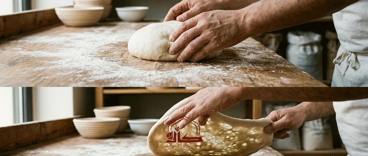Long fermentation and crispy texture of authentic Italian pizza dough.