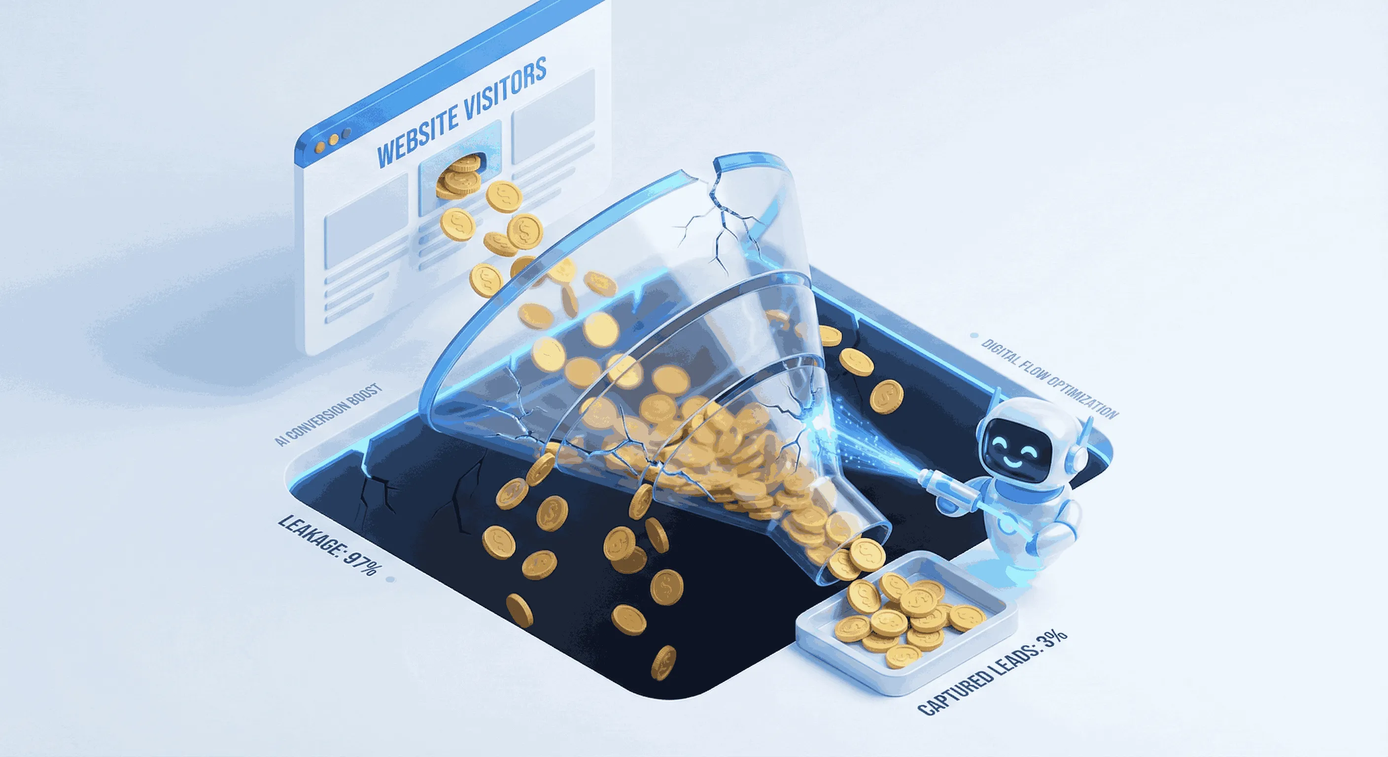 چرا ۹۷٪ بازدید کنندگان سایت شما بدون خرید می روند؟ (و چگونه هوش مصنوعی این عدد را تغییر می دهد)