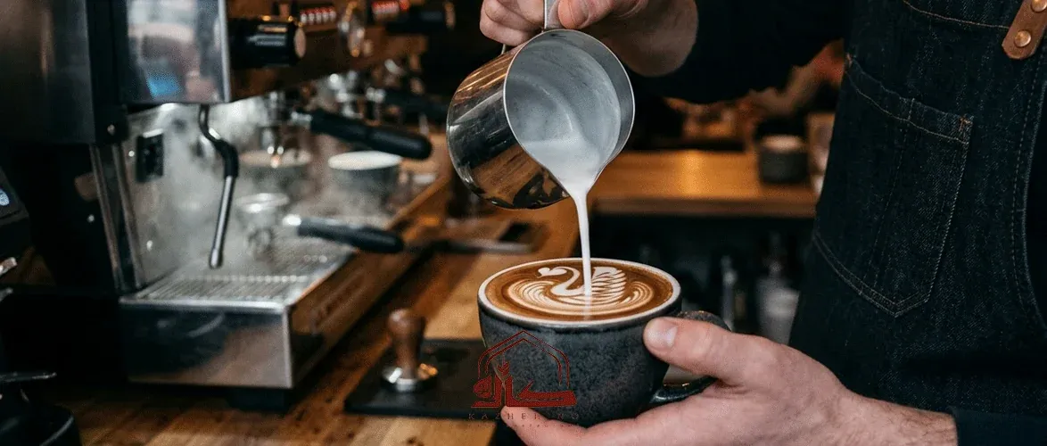 Barista skills in preparing the hot bar menu of a cafe in Lahijan