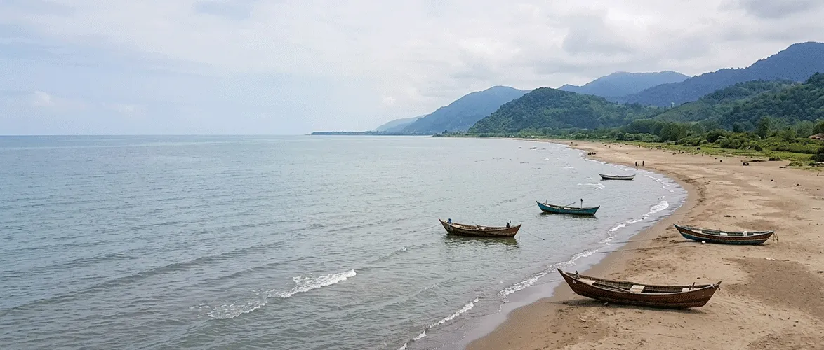 Chamkhaleh Beach, a popular destination for group trips and outings with friends.