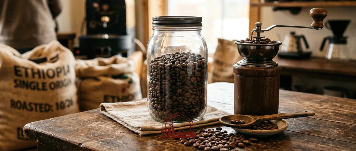 Freshly roasted coffee beans are the key factor in the quality of café coffee.