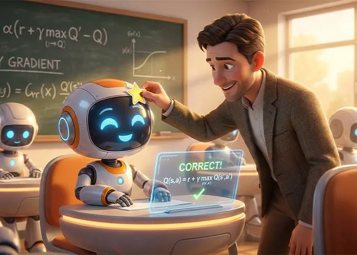 چت بات خودآموز چیست؟ (Reinforcement Learning) | آینده پشتیبانی هوشمند + مثال