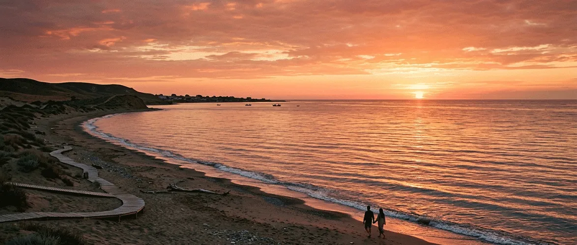 The tranquil sunset at Chamkhaleh Beach—an experience to cherish in your memory.