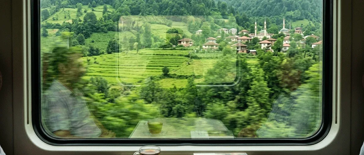 The Rasht train en route to Langarud.