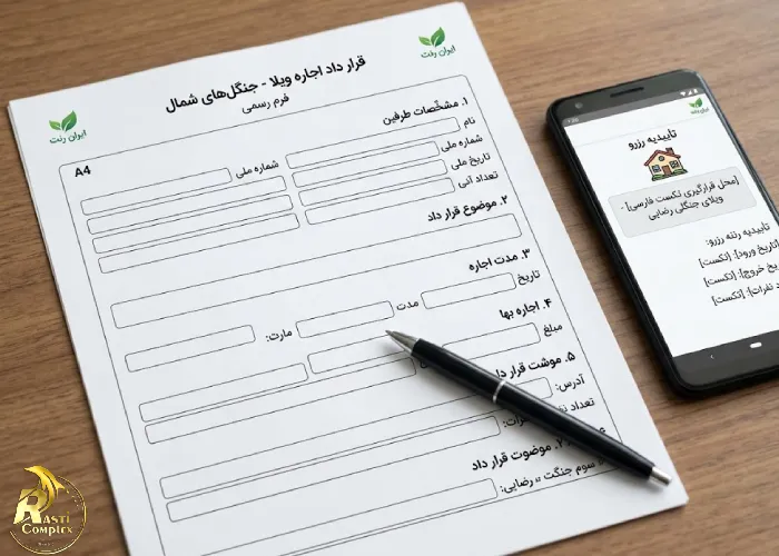 قرارداد اجاره و تاییدیه رزرو آنلاین اقامتگاه